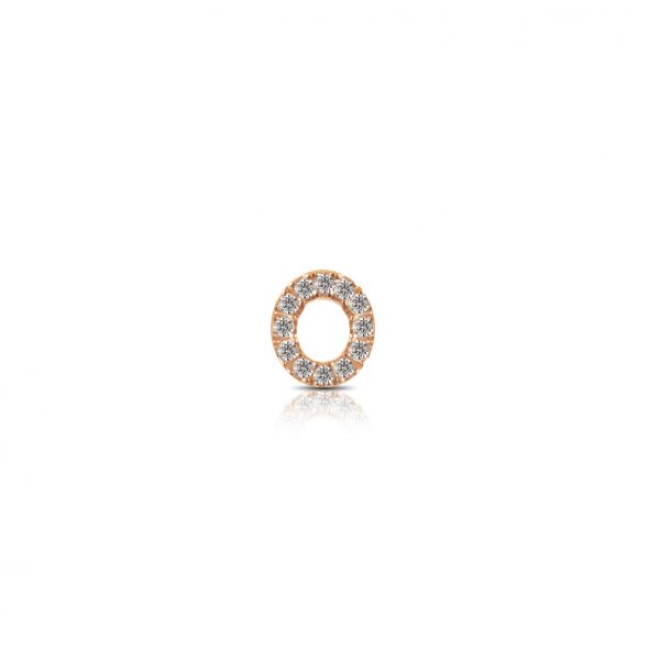 Componibile Kulto 925 Charm Donna "Always With Me" Lettera "O" Con Cristalli KC925-041