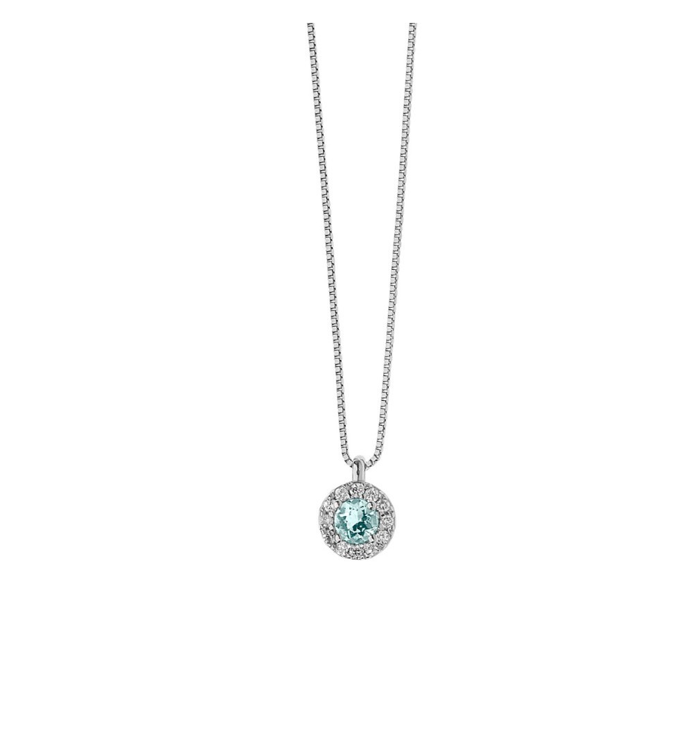 Collana Comete Gioielli Donna Acquamarina E Diamanti “Azzurra” GLQ 262 (image for) Collana Comete Gioielli Donna Acquamarina E Diamanti “Azzurra” GLQ 262