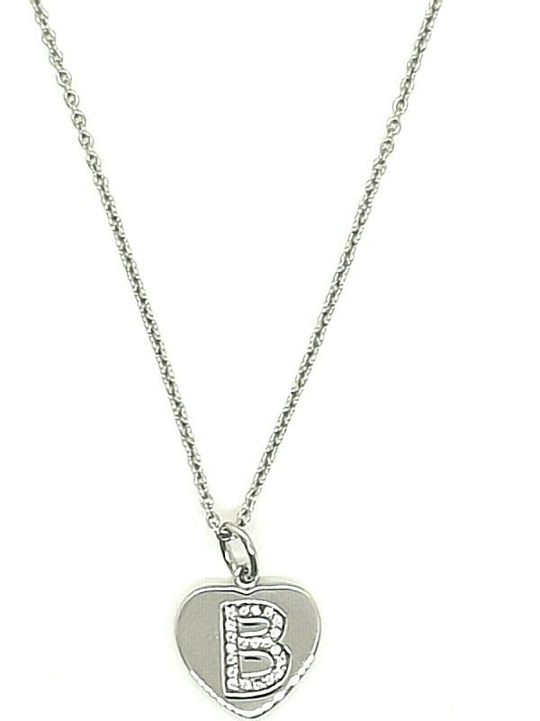 Collana Mabina Donna Cuore Con Lettera-Iniziale B AIN002B