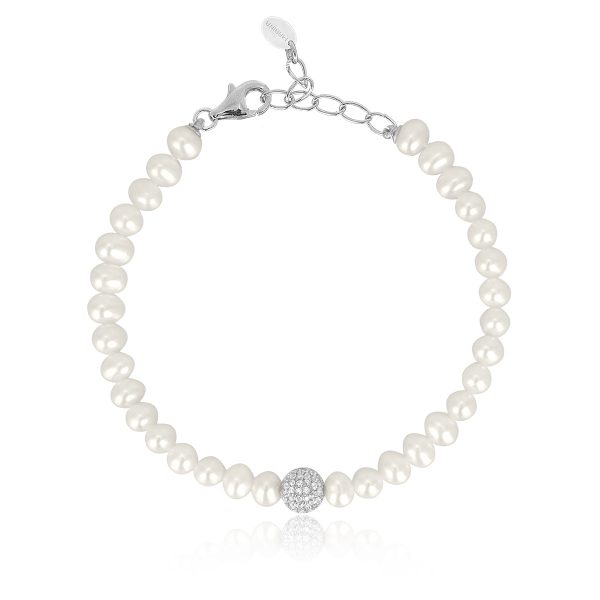 Bracciale Mabina Donna Con Perle E Cristalli Bianchi 533297