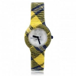 Orologio Hip-Hop Solo Tempo Uomo Donna "Tartan Edinburg Yellow" 32 mm HWU0375