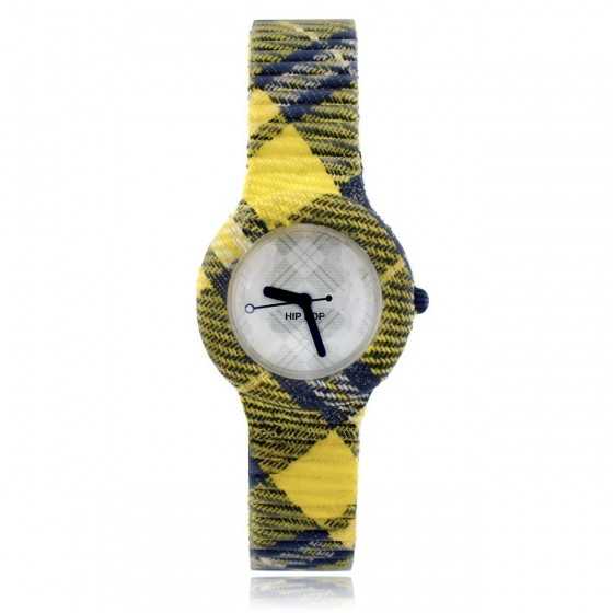 Orologio Hip-Hop Solo Tempo Uomo Donna “Tartan Edinburg Yellow” 32 mm HWU0375 (image for) Orologio Hip-Hop Solo Tempo Uomo Donna “Tartan Edinburg Yellow” 32 mm HWU0375