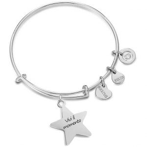 Bracciale Donna Kulto "My Good Vibes" Con Charm Frase Dedica KK703