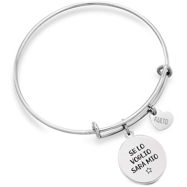 Bracciale Kulto Donna "My Good Vibes" Con Charm Con Frase Dedica KK661