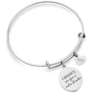 Bracciale Kulto Donna "My Good Vibes" Con Charm Con Frase Dedica KK662