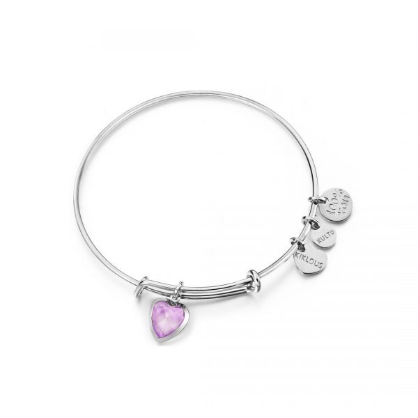 Bracciale Kulto Donna "Kiklous Heart Birthstone" Colore Rosa KK006HR