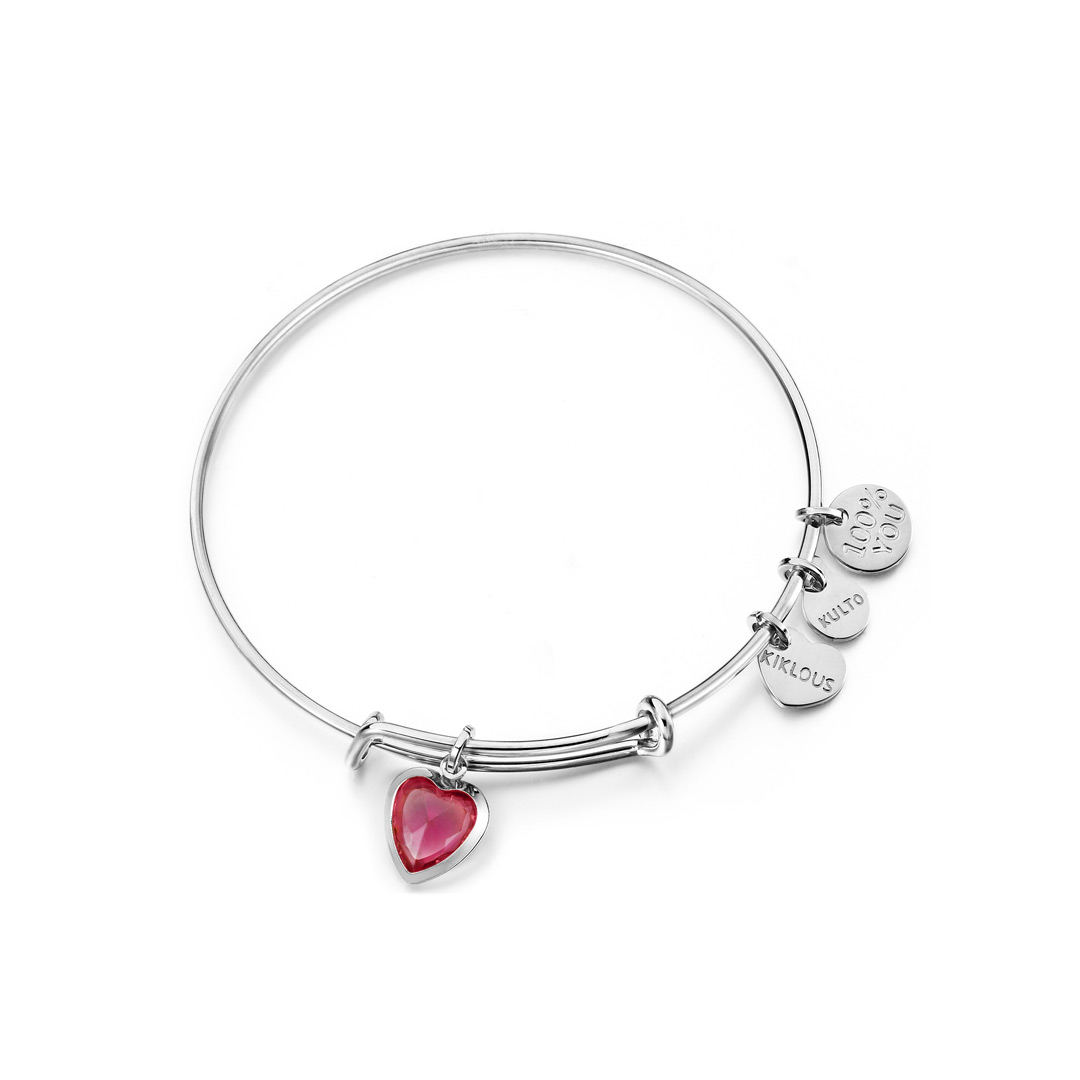 (image for) Bracciale Kulto Donna “Kiklous Heart Birthstone” Colore Rosso KK007HR