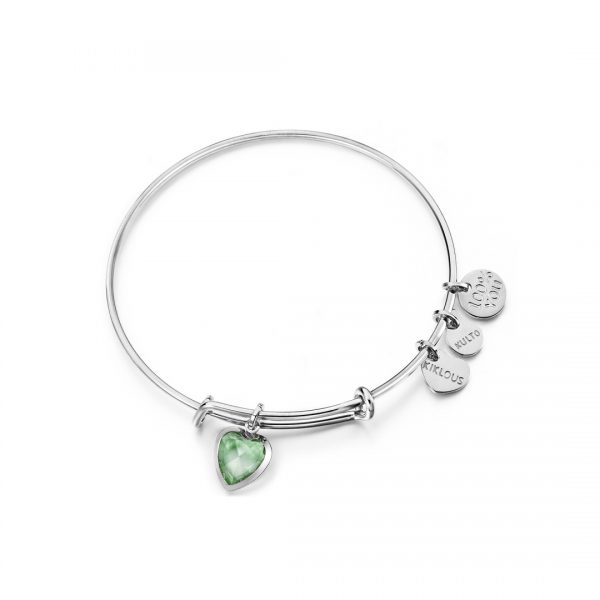 Bracciale Kulto Donna "Kiklous Heart Birthstone" Colore Verde Scuro KK005HR