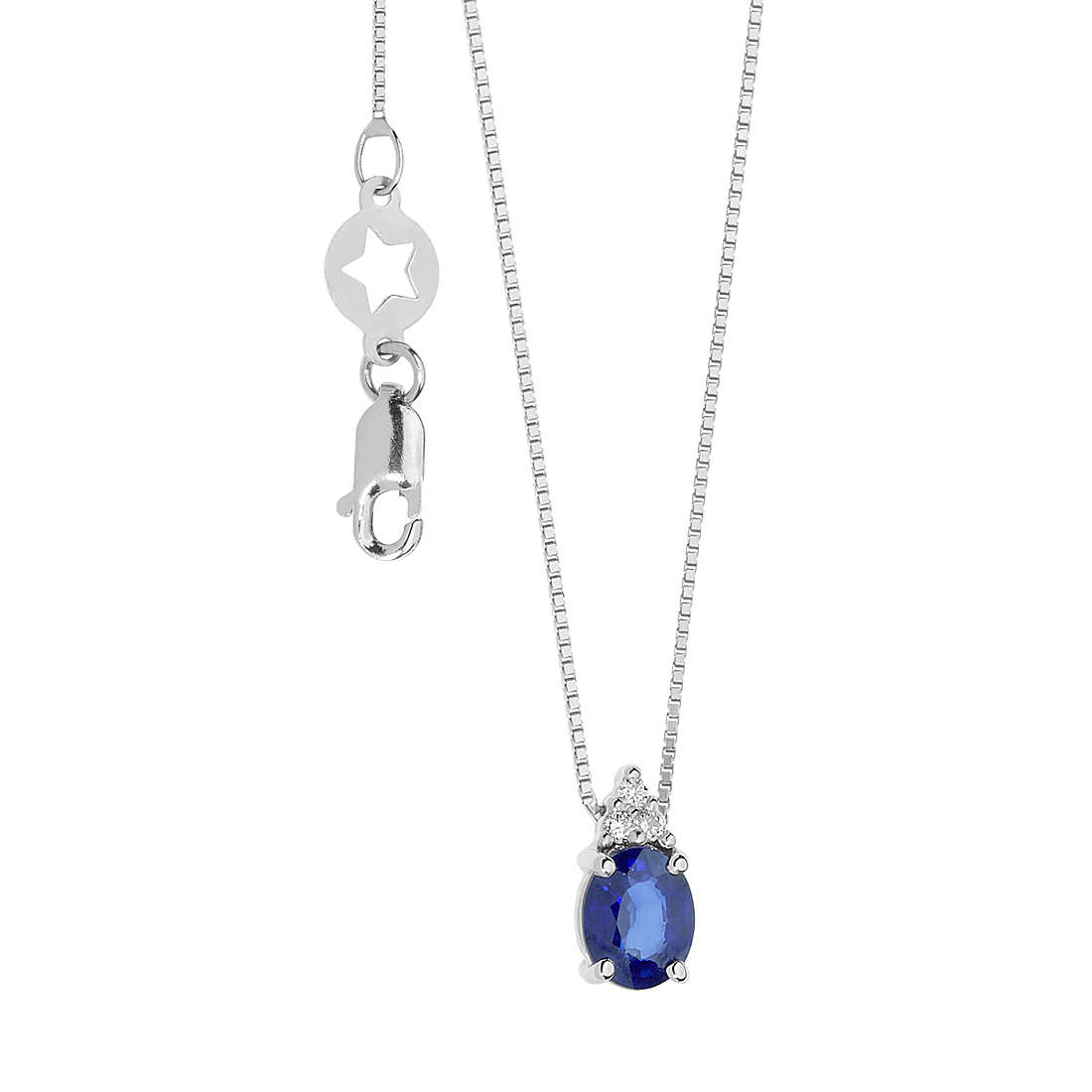 (image for) Collana Comete Gioielli Donna “Fantasia Di Colore” Con Zaffiro E Diamanti GLB 1570