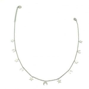 Collana Essesteel Jewels Con Charms Lune E Stelle EJCL-002