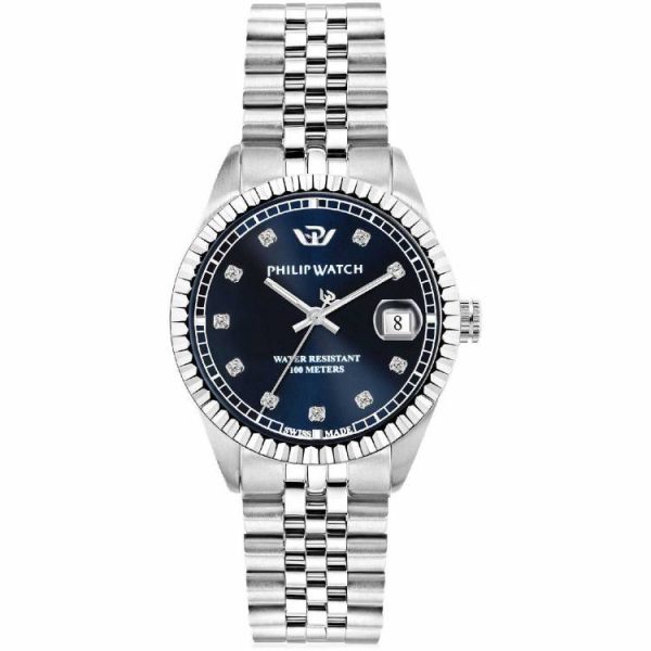 Orologio Philip Watch Solo Tempo Uomo Donna Con Diamanti "Caribe" 35MM R8253597604