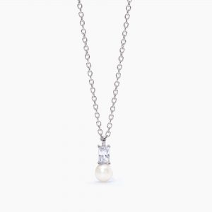 Collana Mabina Donna Con Perla e Zirconi "Mon Chèri" 553503