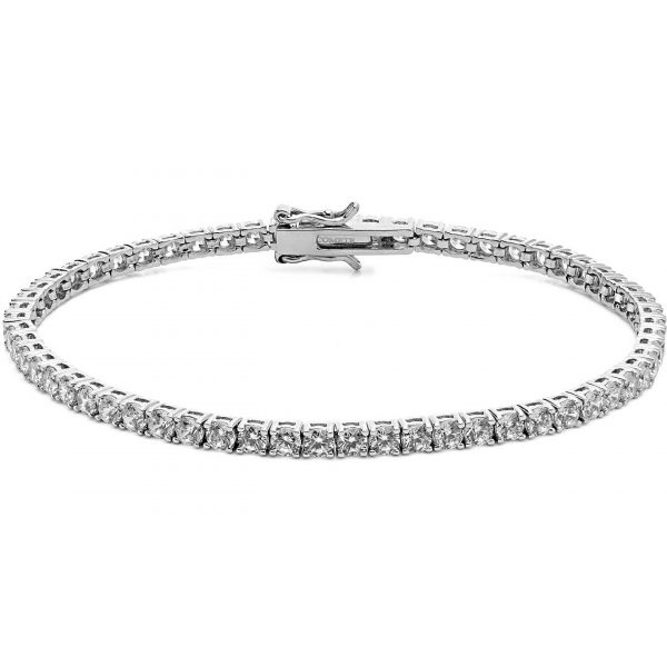 Bracciale Tennis Comete Gioielli Uomo Donna "Tennis" Con Zirconi Bianchi UBR 987 M18 18Cm