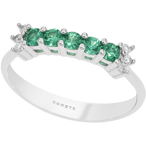 Anello Comete Gioielli Donna Con Diamanti E Smeraldi "Principessa" ANB 2351