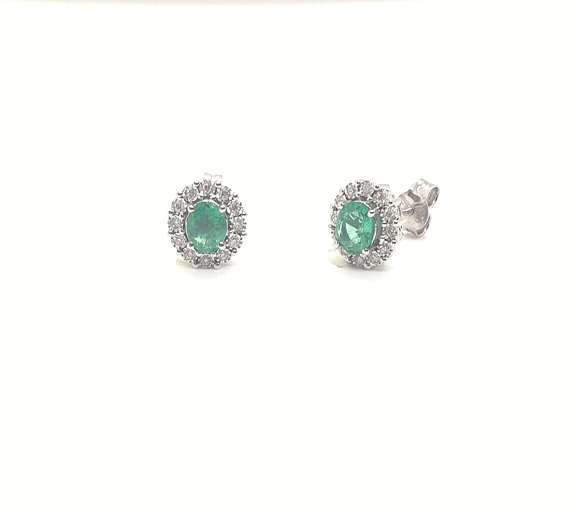 (image for) Orecchini DonnaOro “Luce” Con Smeraldi E Diamanti LOE10095.008